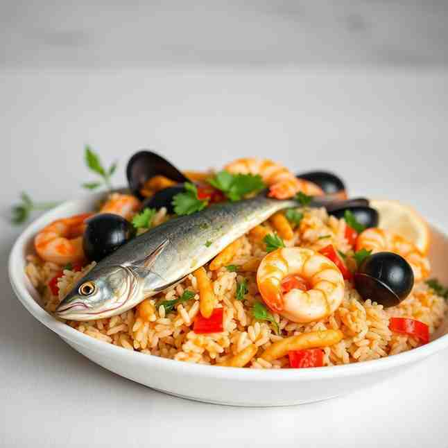 Portuguese Seafood Rice - High-Protein Fish Recipe